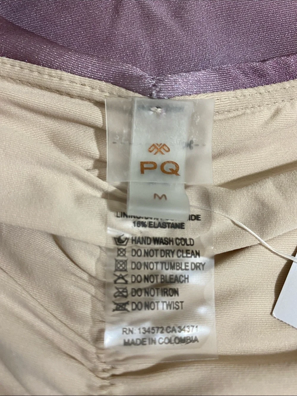 PILYQ Violet Sunset Ruched Teeny Bikini Bottom Size M